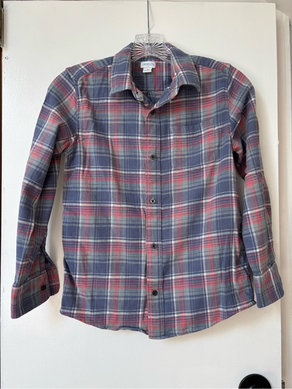 Crew Cuts / J Crew Blue and Red Plaid Boys Button-Up Shirt